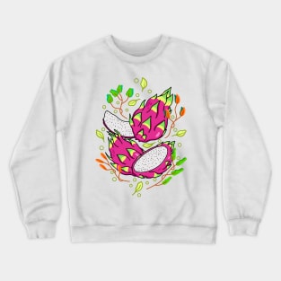 Dragon Fruit Floral Crewneck Sweatshirt